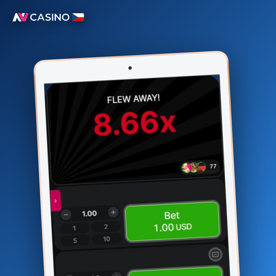 Funkce auto-cashout v Aviator NV Casino s nastaveným multiplikátorem 1,80x
