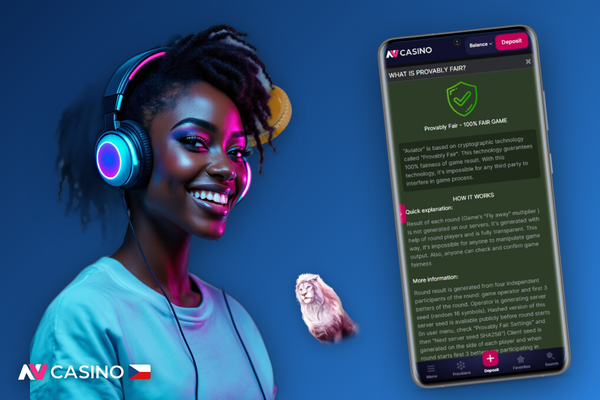Schéma ověřitelně férového algoritmu Aviator NV Casino – server seed, client seed a SHA-256 hash