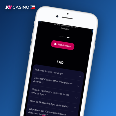Chytrý telefon s herním rozhraním NV Casino pro Android a iOS s live sázením
