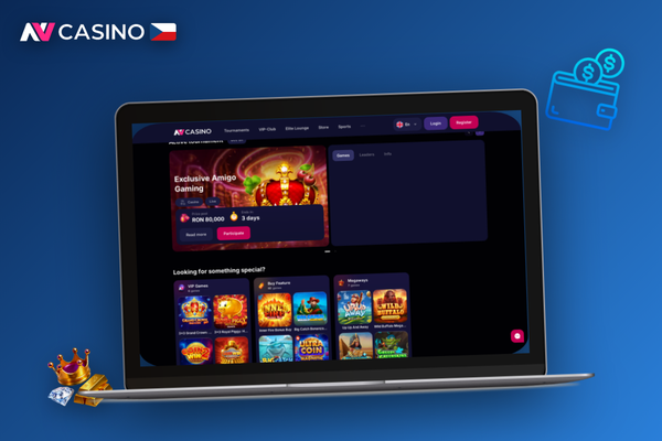 Uživatel prochází centrum nápovědy NV Casino a hledá odpovědi online
