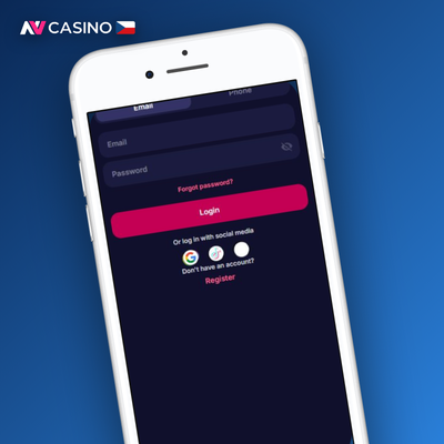 Registrace v NV Casino přes e-mail s vlastním heslem pro plnou kontrolu nad účtem