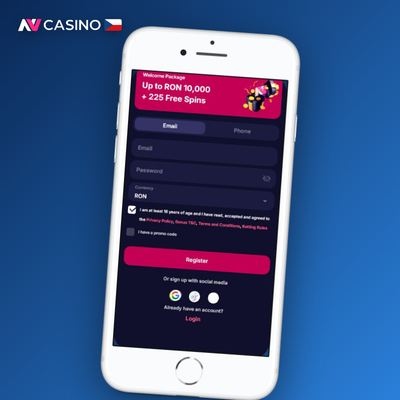 Registrace v NV Casino přes TikTok profil pro okamžitý přístup k hernímu účtu