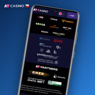 Okno prohlížeče s webovou verzí NV Casino dostupnou okamžitě bez instalace